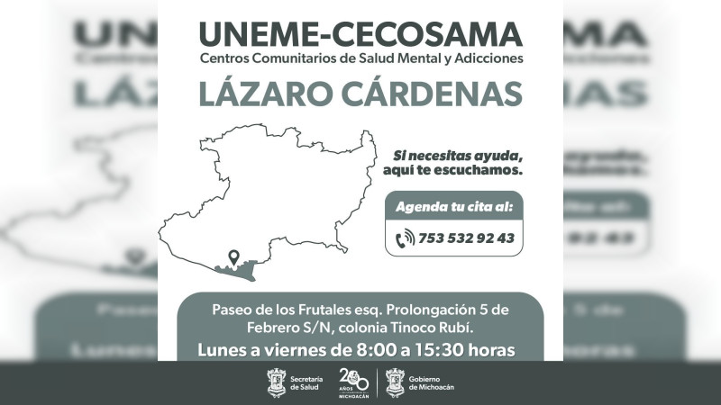 Atiende SSM adicciones con trato digno y humano