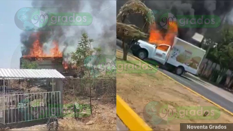 Balaceras y quemas por narcoguerra en Apatzingán, Michoacán: Se extienden tiroteos hacia Buenavista 