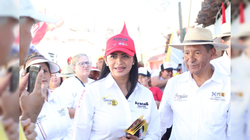 Mujeres y hombres de Villamar, ¡van con todo por el rescate de México!: Araceli Saucedo