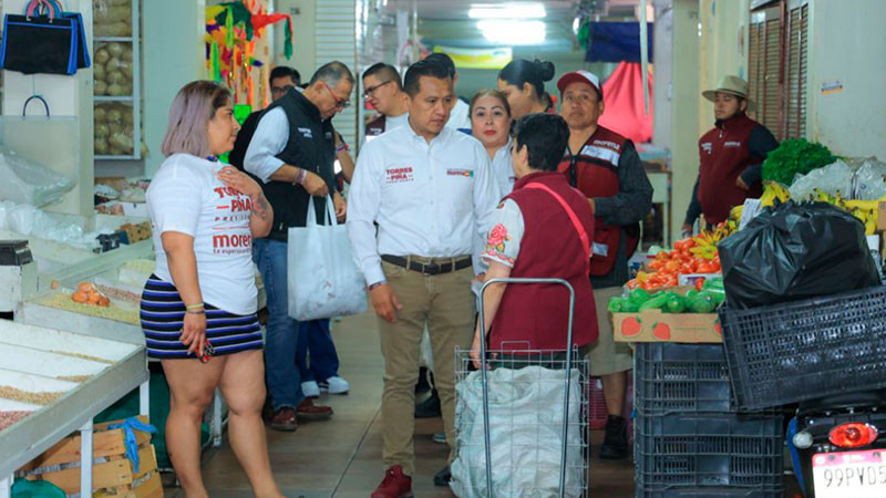 Impulsará Torres Piña rescate de mercados municipales de Morelia