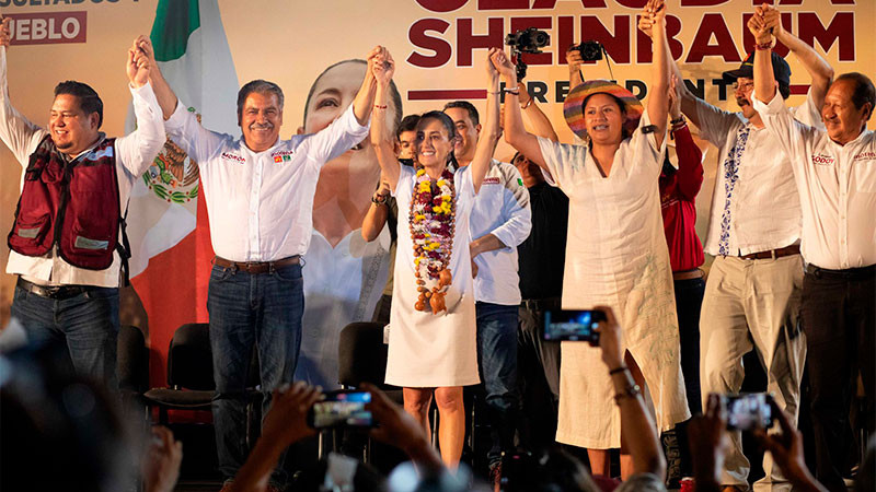 Ciudad a la altura del potencial de su puerto, compromete Claudia Sheinbaum en Lázaro Cárdenas, Michoacán 