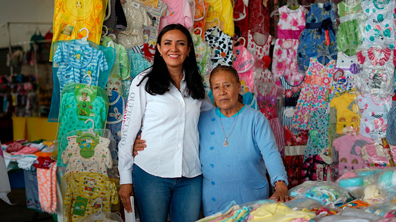 Fomento al comercio y mayor seguridad, ofrece Paloma Arce 