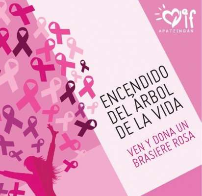 Esta tarde el encendido del árbol rosa de la vida, en el centro de Apatzingán 