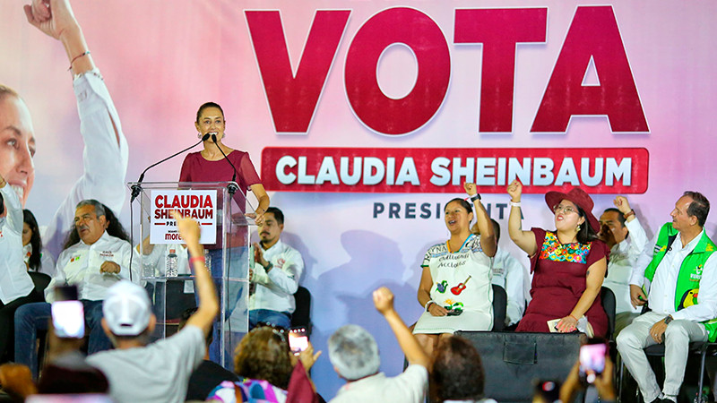 Claudia Sheinbaum llama a defender la continuidad de la  paz y la justicia con la 4t