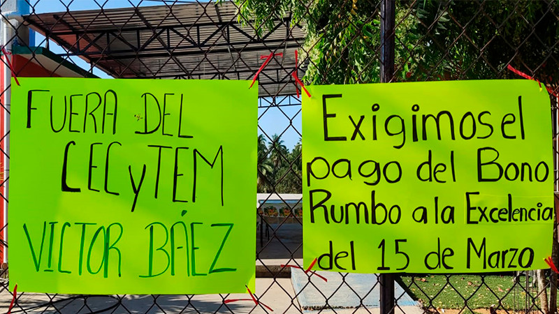 Trabajadores de CECYTEM exigen pago de bonos, paralizaron planteles  