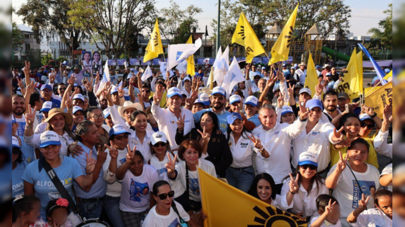 Recibe Alfonso contundente apoyo en Tenencia Morelos