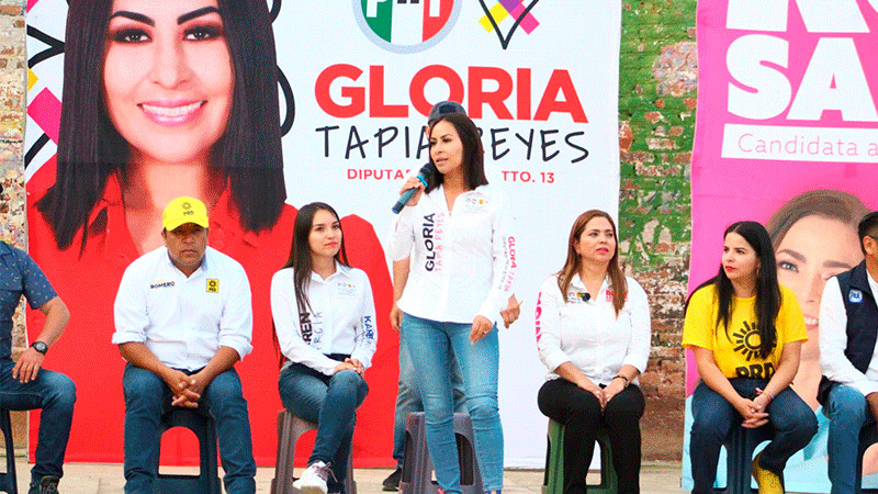 Con gran algarabía, respaldo a Gloria Tapia en cada municipio, colonia, localidad y comunidad 