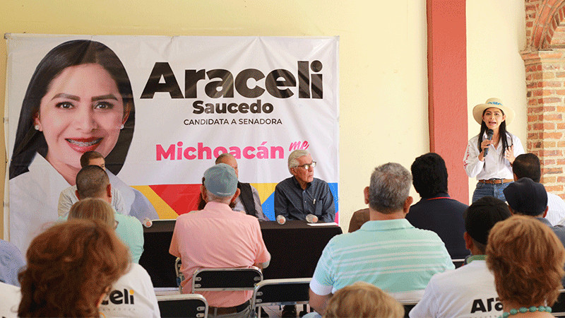 En Michoacán como en México, ya se respira el futuro de paz y desarrollo que está por llegar: Araceli Saucedo 