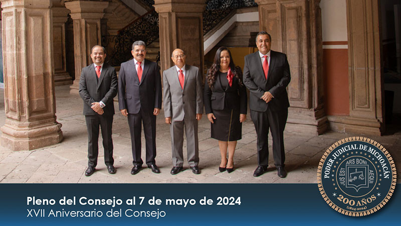 Consejo del Poder Judicial de Michoacán conmemora 17 años al frente de la administración de justicia  