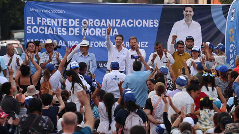 Familias completas de la Guadalupe, se vuelcan a favor de Alfonso