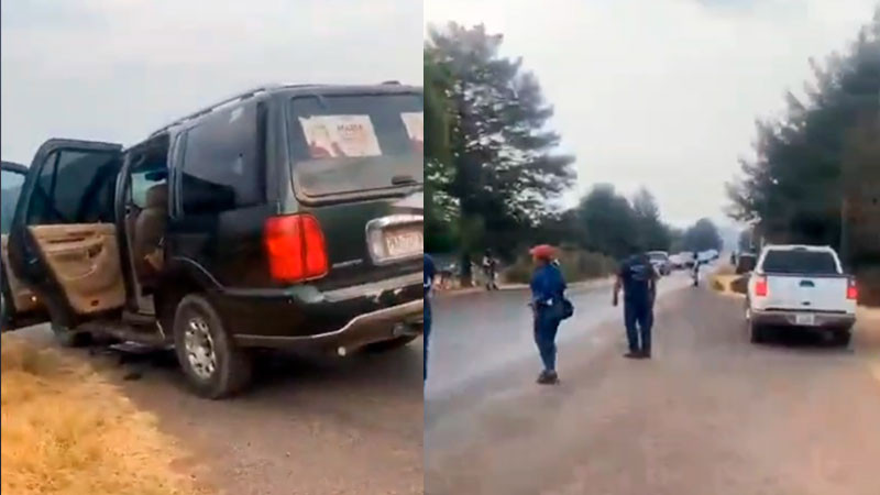 Se enfrentan a tiros escoltas de candidatos a la alcaldía de Senguio, Michoacán; hay dos detenidos 