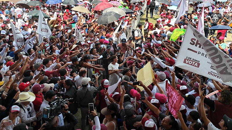 En su onceava semana de campaña, Claudia Sheinbaum se reunió con 180 mil personas en el norte, sur y centro de la república mexicana