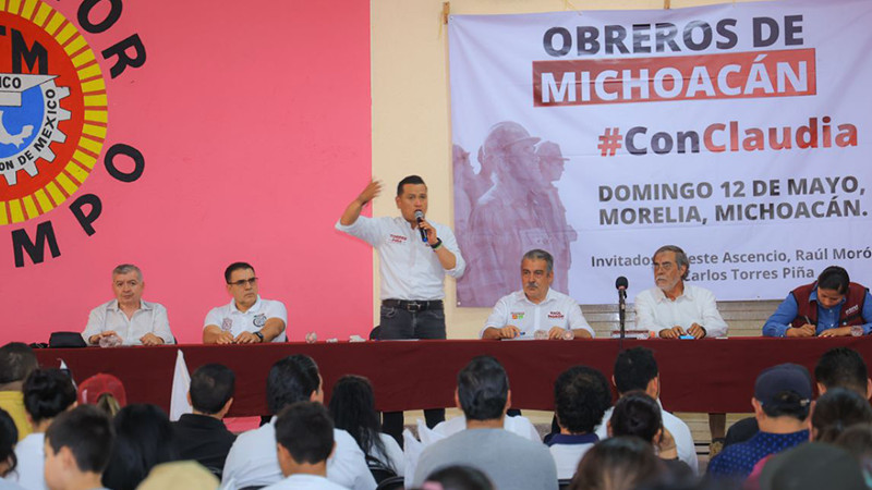 La fuerza de la CTM acompañará la llegada de la 4T a Morelia: Torres Piña