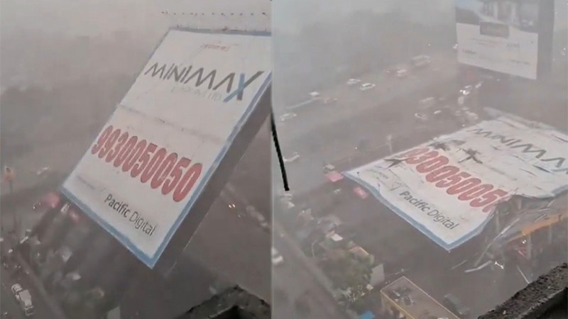 Cuatro personas pierden la vida y 60 resultan lesionadas tras caída de valla publicitaria en Bombay, India 