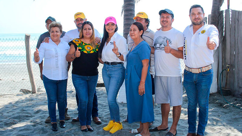 En la Costa michoacana la fuerza y el corazón están por el rescate de México, por eso ¡vamos a ganar!: Araceli Saucedo 