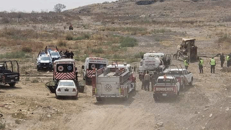 Tras explosión en mina de Chiconautla, operador de máquina retroexcavadora pierde la vida 