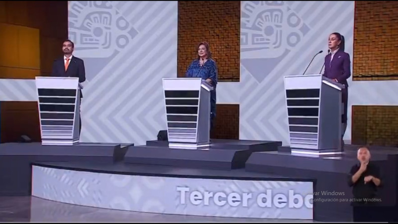 Termina tercer y último debate presidencial; candidatos terminan con mensaje a la ciudadanía 