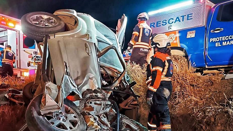 Cuatro personas sin vida y un lesionado, en trágico accidente en San Rafael, Querétaro 