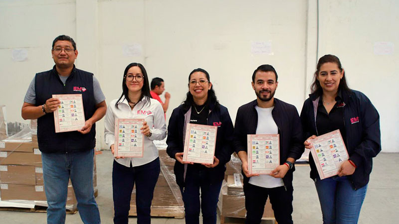 IEM informa que llegaron a Michoacán boletas electorales que se utilizarán el próximo 2 de junio 