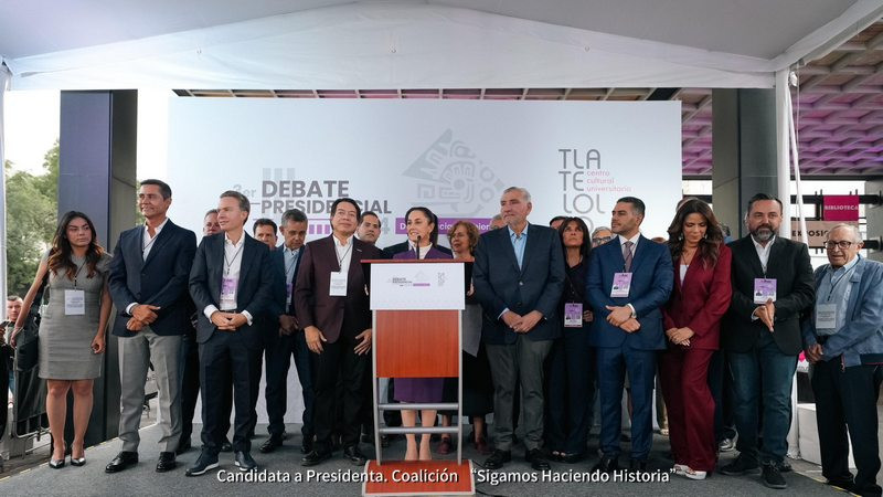 Xóchitl Gálvez continuó con su estrategia de calumnias en el tercer debate: Claudia Sheinbaum 