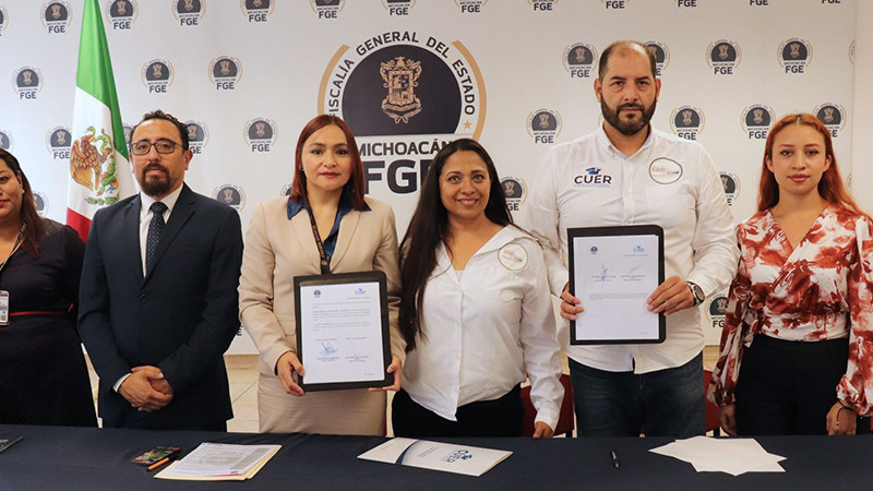 En materia de vinculación educativa firma la FGE y CUER Zitácuaro, convenio de colaboración 