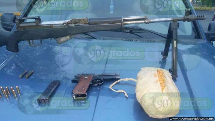Morelia: Detienen a dos con armas y un kilo de droga - Foto 0 