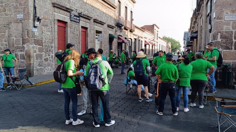 Plantones del Staspe paralizan Morelia; su líder pide perdón a la ciudadanía 