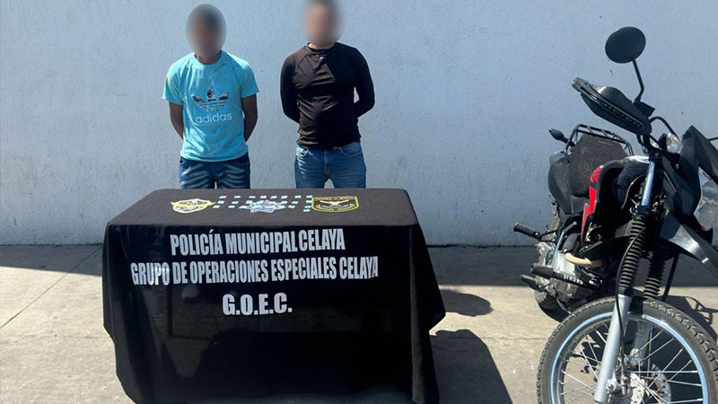 Detienen a dos hombres con 25 bolsas de sustancias ilícitas en Celaya  