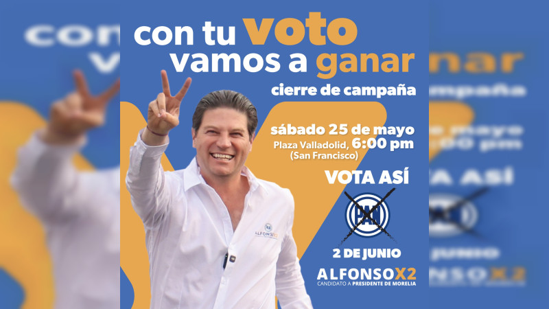 Con tu voto, vamos a ganar: Alfonso Martínez 