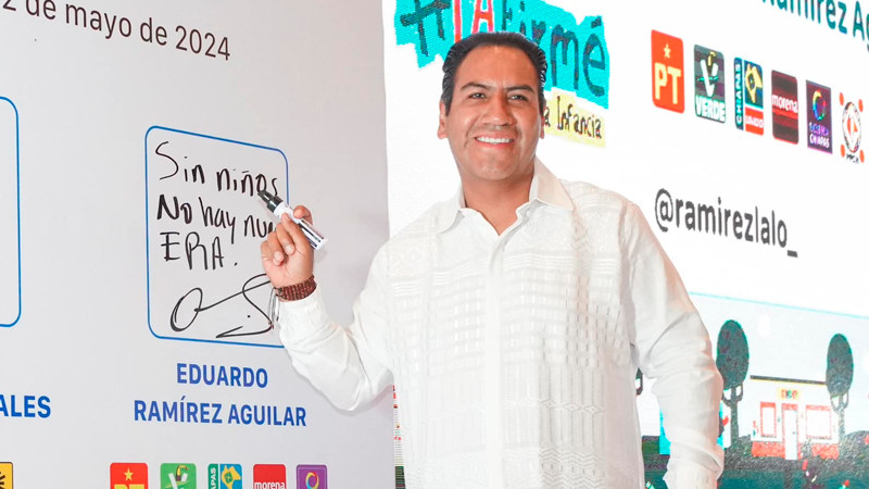 Eduardo Ramírez firma pacto por la Primera Infancia en Chiapas 