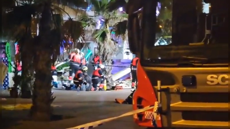 Cuatro muertos y 20 heridos deja derrumbe de restaurante en Mallorca, España 