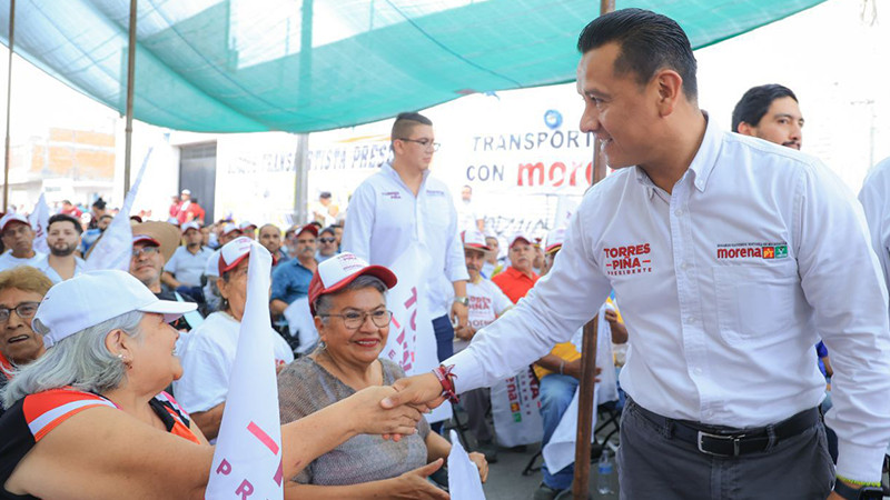 Seré un aliado del transporte público de Morelia: Torres Piña