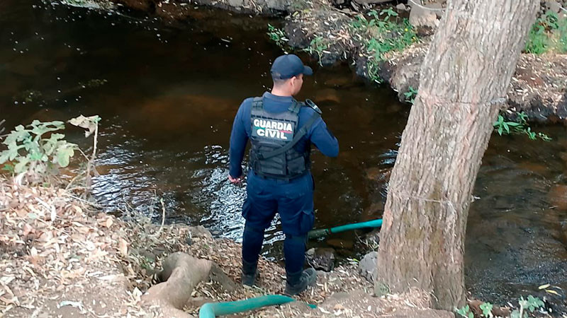 Desactiva Guardia Civil 2 tomas de agua en Pátzcuaro y Morelia 