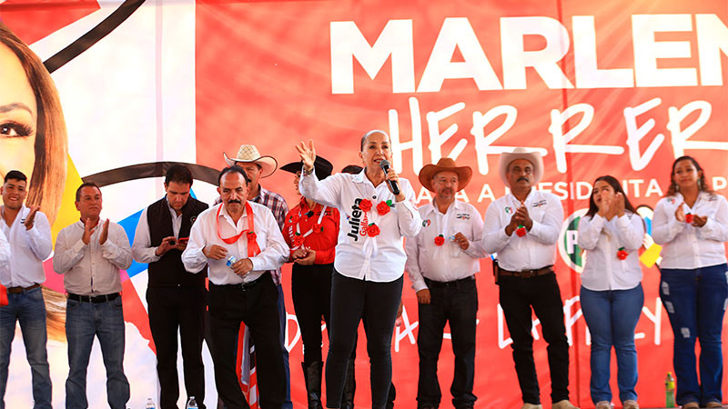 Volcados de entusiasmo, Jiménez y Penjamillo en apoyo a Julieta Gallardo 