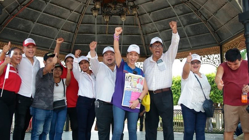Olga Luz Espinosa presenta sus propuestas en Sunuapa, Chiapas