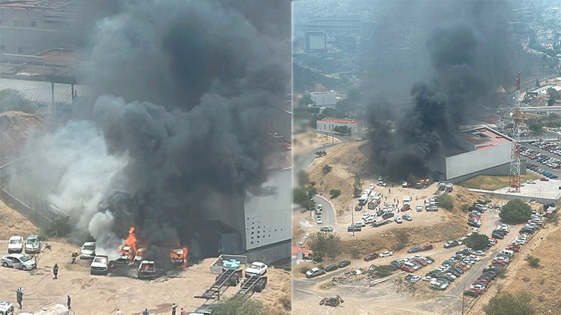 Se registra fuerte incendio en instalaciones de la Fiscalía de Querétaro 