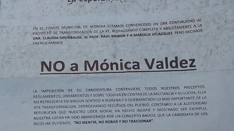 Campaña sucia se hace presente en Zacapu por la fuerza que lleva candidata Mónica Valdez 