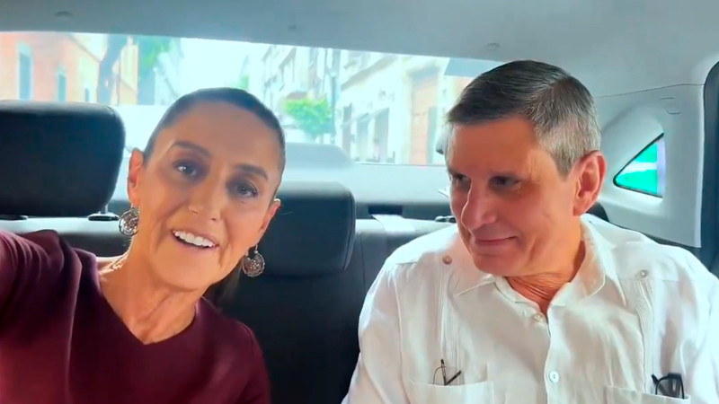 Sheinbaum emite su voto en Tlalpan; va acompañada de su esposo 