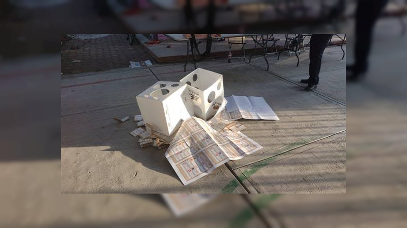 Roban paquetería electoral en Jacona, Michoacán, informa el INE: GN es desplegada 