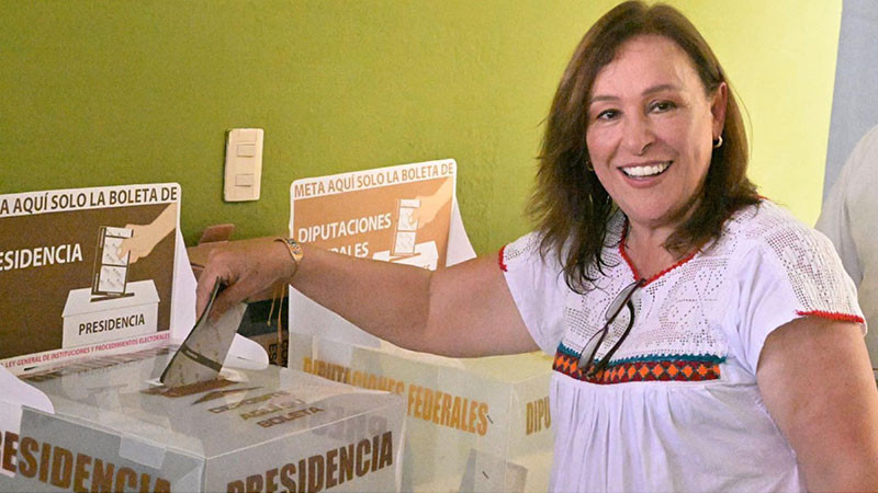 Rocío Nahle García votó en Coatzacoalcos, Veracruz 