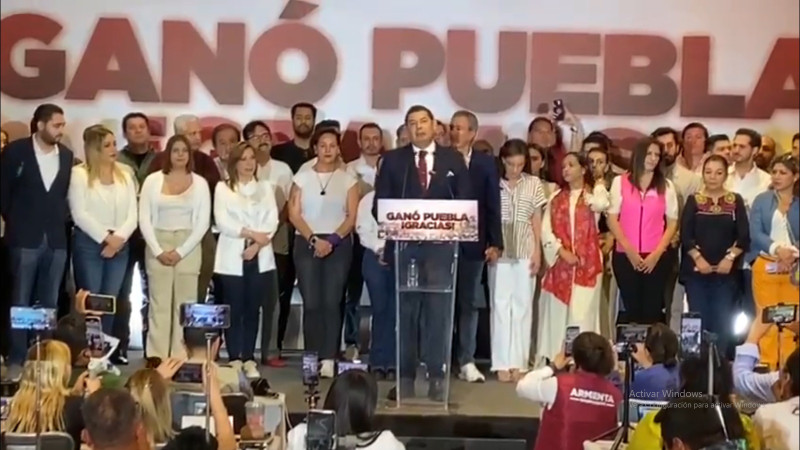 Alejandro Armenta se proclama ganador de la elección en Puebla 