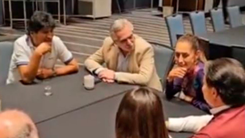 Claudia Sheinbaum se reúne con los expresidentes de Argentina y Bolivia 