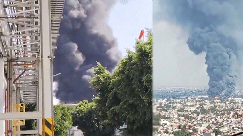 Se registra incendio al interior de bodega de plásticos en Ecatepec 