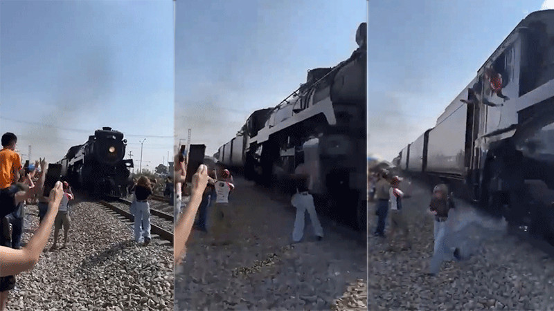 Mujer es golpeada por la locomotora 2816 en Coahuila mientras intentaba grabar su paso 