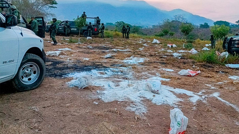 Desmantelan campamento en Petatlán, Guerrero