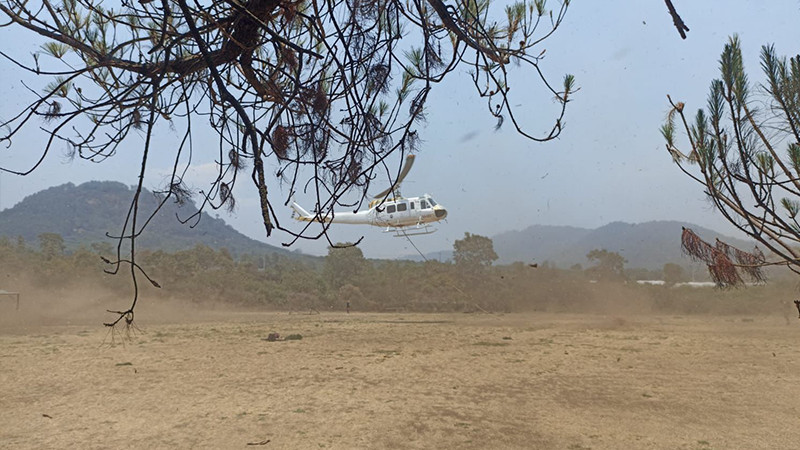Solicita Bedolla a Sedena aplicar Plan DN-III-E para apagar incendio forestal en Uruapan
