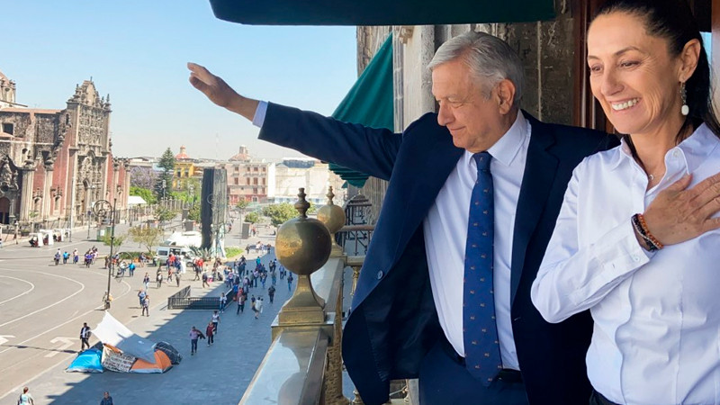 Sheinbaum dará mensaje desde Palacio Nacional al terminar reunión con AMLO 