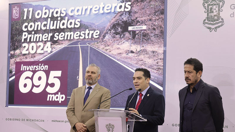 En primer semestre fueron terminadas 11 obras: SCOP Michoacán  