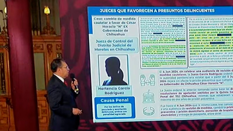 Exhiben a jueza por otorgar prisión domiciliaria a César Duarte 