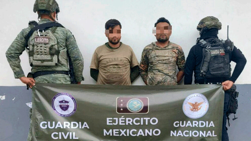 Detienen en Buenavista, Michoacán a dos colombianos con un arsenal 